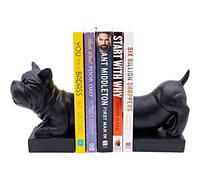Resin Black Bulldog Bookends - Home Living Room Accessory, Organize Your Shelves
