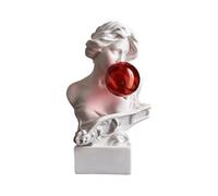 Resin blowing bubble greek sculpture has realistic details that blow out classic Greek bust statues for creative spaces and events