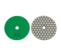 Resin Bond Polishing Pad 4 Inch Dry Use Flexible Sanding Disc for Granite Marble Quartzite Glass Stone Grinding Wheel 100mm 1.5mm Thick up to 4500 RPM(800#)