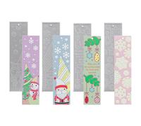 Resin Bookmark Mold - 4inch 4pieces Christmas Snowflake Casting Molds Reusable Flexible Silicone for DIY Crafts, Holiday with Easy Release Function, Epoxy Mold for Home Decor Window Shelf Door