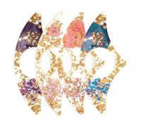 Resin Bookmarks - Flower Page Holders, 4 Piece Set with Thumb Ring Design, Reading Accessories with Decorative Touch, Book Companion for School Office Home Use, Teacher Friend Reader Appreciation Tool