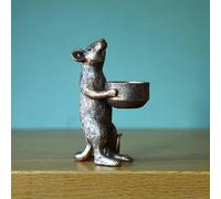 Resin Bronze Mouse Tealight Votive Candle Holder Shelf Sitter Tabletop Novelty Ornament Mice Gift