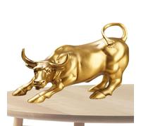 Resin Bull Art Statue - Stock Exchange Office Ornament, Resin Material | Gift for Office Workers, Desk Decoration, Home, Business, Finance, , Sat