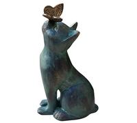 Resin Butterfly Kitty Sculpture Cute Garden Miniature Display Ornament Collection Desktop Figurine Decor Cartoon Design Vibrant Eye-catching Butterfly Resin Goods Home Animals