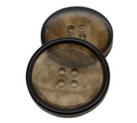 Resin Buttons 12Pcs Transparent Resin Pattern Buttons 4 Holes Button for Clothing Sweater Coat Vintage Decorations DIY Sewing(Brown,25mm)