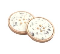 Resin Buttons Metal Resin Acetate Button High-Grade Four-Eye Thin-Brimmed Coat Suit Trench Classic All-Match Buttons 12pcs(Color 2,25mm)