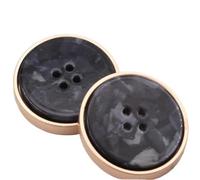 Resin Buttons Metal Resin Acetate Button High-Grade Four-Eye Thin-Brimmed Coat Suit Trench Classic All-Match Buttons 12pcs(Color 4,18mm)