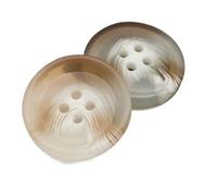Resin Buttons Round Beige Trench Coat Buttons Decorative Sewing Accessories, Color 8, 21mm 10pcs