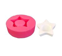 Resin Candle Feet Silicone Mold Star Shape Base Holder Epoxy Casting Mold Craft Table Decoration