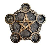Resin Candle Holder Astrology Pentacle Altar Plate Divination Props Candlestick