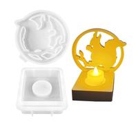Resin Candle Holder Mold - Frame Candle Holder, Silicone Candle Holder Molds | Silicone Candle Holder Casting Molds, Epoxy Resin Concrete Gypsum Pouring Molds