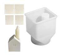 Resin Candle Holder Mold, House Shape Art Craft, Resin Concrete for Room, Wedding, Party, Dinner Centerpiece, Table Decoration, DIY Candles Making, and Event Décor