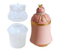Resin Candle Holder Mold - Silicone Frog Craft Mold for DIY Storage Decor | Flexible Non Stick Easy Release Casting Tool, Flower Pot Jewelry Box Pen Holder Key Case Vase Making Accessory, Home Craft