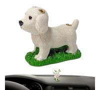 Resin Car Dashboard Decoration, Dog Shape Floral Ornament, Interior Display Aid with Sturdy Build, Comfortable Reliable Daily Use, Premium Quality Festive, Office Home Desktop 2,2 * 1,2 * 2 pouces