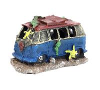 Resin Car Wreck Aquarium Decoration Shelter Aquarium Fish Hideout for Aquatic Pets to Breed Prawn Spawning Rest Play Fish(C 12.5x7.5x8cm)