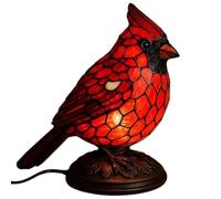 Resin Cardinal Lamp Night Light for Living Room Decor Providing Calming Glow and Ornamental Cardinal Pattern to Enhance Space
