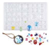 Resin Casting Molds and Tools Set, Jewelry Craft Moulds, DIY Epoxy Resin Mold, Silicone Casting Resin Mould Jewelry Pendant Making Mold for Pendant Bracelet Key Chain Handmade Craft Necklaces