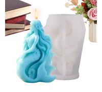 Resin Casting Moulds, Mermaid Non-Stick Multiple Uses, Decorative Candle Wax Moulds Made of Silicone, for Resin Crafts, Table Decoration, Birthday and