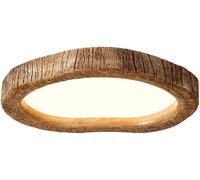 Resin Ceiling Lights, Dimmable Irregular Round Ceiling Lamp Mid Century Modern Tree Annual Shape Ceiling Lights American Country,LED Ceiling