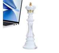 Resin Chess Piece Decor - Modern King & Statues | Hand-Cast Artistic Craft with Weighted Base & Polished Finish for Tabletop Ornaments, Office Desk and Home Decoration