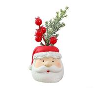 Resin Christmas Flower Pot Santa Snowman 6x16cm(The Elderly)