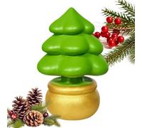 Resin Christmas Tree Figurines Cute Resin Miniature Figures Decor