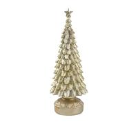 Resin Christmas Trees, Table Center Decoration for Landscape, Resin Christmas Tree Figurine with Ornaments | for Fireplace Bedroom Living Room Office Dorm Restaurant Garden Yard Indoor Party