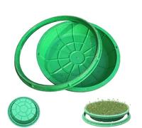 Resin Circle Manhole Cover and Frame, Embedded Septic Tank Lid, Portable Embedded Manhole Cover and Frame, Outdoor Garden Septic Tank Covers(Round,100x100cm)