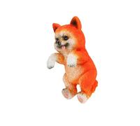 Resin Climbing Dog Figurine Statue Hanging Ornament for Fish Bowl and Planter Indoor Fishtanks Edges Mounted Decoration Wall Mounted Figurine