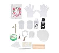 Resin Coaster Kit, DIY Resin Coaster Kit with Silicone Mold and Dried Flowers, Reusable Flower Preservation Craft Set for Home Office Party Decor (Red Set)