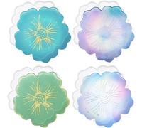 Resin Coaster Molds, Silicone Coaster Molds for Resin Casting,Reusable Flower Coaster Tray Silicone Mold Epoxy Resin Moulds Silicone Coasting Moulds for Home Decoration