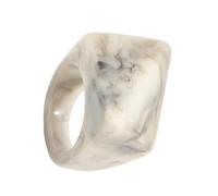 Resin Cocktail Rings Artistic Texture Unique Finger Jewelrys Suitable for Matching Various Outfits Square Triangle Facet Resin