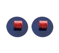 Resin color-matched round earrings, featuring a retro and simple design, perfect for a professional look