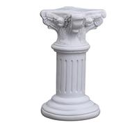 Resin Column Figurine - Miniature Roman Pillar Sculpture, Vintage Ornament with White Pedestal | Elegant Resin Structure for Dining Table, Gift