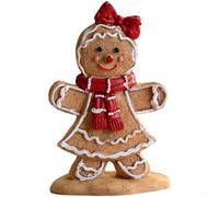 Resin Cookie Man Ornament for Christmas Tree and Desktop Festive Decor with Classic Holiday Themes and Strong Resin Material for Seasonal Use (B)