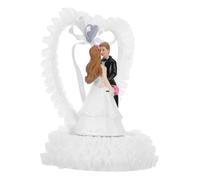 Resin Couple Figurine Wedding Cake Decor Charming Desktop Lover Sculpture for Weddings Anniversaries Housewarming Compact Elegant Design
