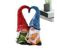 Resin Couple Gnomes - Resin Love Gnome Figurine, Resin Couple Gnomes | Statue of the Heartless Dwarf - Handmade Santa Figure Ornament for Patio, Yard, Garden, 2.56x1.97x3.54in