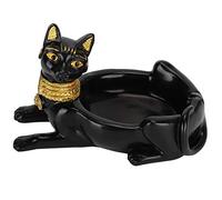 Resin Craft Cigar Ashtray,Vintage Decorative Ashtray for Cigarettes,Egyptian Black Cat Statue for Home Office