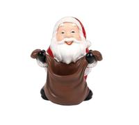 Resin Craft Container Santa Figurine, Santa Claus Holding A Sack With Both Hands