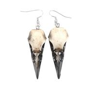 Resin Crow Skull Earrings - Gothic Dangle Design - Lightweight, Durable, Nickel-Free & Hypoallergenic - Ideal for Gothic & Alternative Fashion - Unique Statement Jewelry Gift