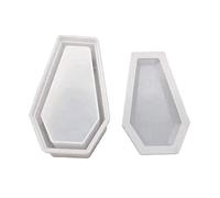 Resin Crystal Epoxy Mold Coffin Trinket Box Silicone Halloween Gothic Container Making Tools Silicone Mold for Resin Caing