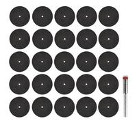 Resin Cutting Wheel 32mm Rotary Tool Cutting Disc Fiberglass Reinforced Cut-off Discs Kit for Grinding (25PCS Cutting Wheels + 1PCS 36mm Mandrel)