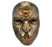 Resin Death Eater Skull Mask Halloween Dance Party Props Costume Cosplay Mask for Adult (Copper -B)