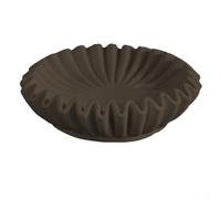 Resin Decorative Bowl, Fluted Ruffle Decorative Bowls, Large Rustic Fruit Bowl Organic Sculptural Object Home Decor Accent for Living Room Styling Coffee Table Bookshelf(black)