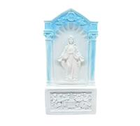 Resin Decorative Sculpture Figurine Statue Ornament Altar Frame Raised Center Figure Build Suited to prayer rooms bedrooms coffee tables home decor table display quiet corners 7x2.7x14