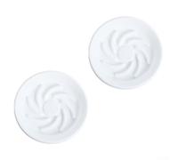 Resin Drip Saucers 2-Pack for Indoor Outdoor Use - Functional Trays That Assist in Managing Irrigation Runoff for Potted Plants (18.5cm White)