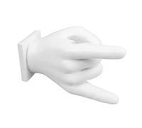 Resin Drumstick Holder Hand Gesture Shaped White Display Stand