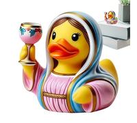 Resin Duck Statue - Humor Blessing Decor, Mini Faith Figure, Charming Spiritual Garden Accent | Uplifting Holiday Display Model for celebration worship mantel countertop yard balcony bedroom porch