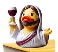 Resin Ducks - Easter Figurines Christmas Decor Jesus Duck Desk Toys | Cute Sculpture for Kids Adults Holiday Baptism Sunday School Dashboard Office Desk Table Living Room