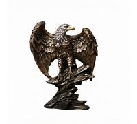 ＡＷＨＡＯ Resin Eagle Figurine Boulder Pedestal Eagle Figurine Dark Finish House Highlight